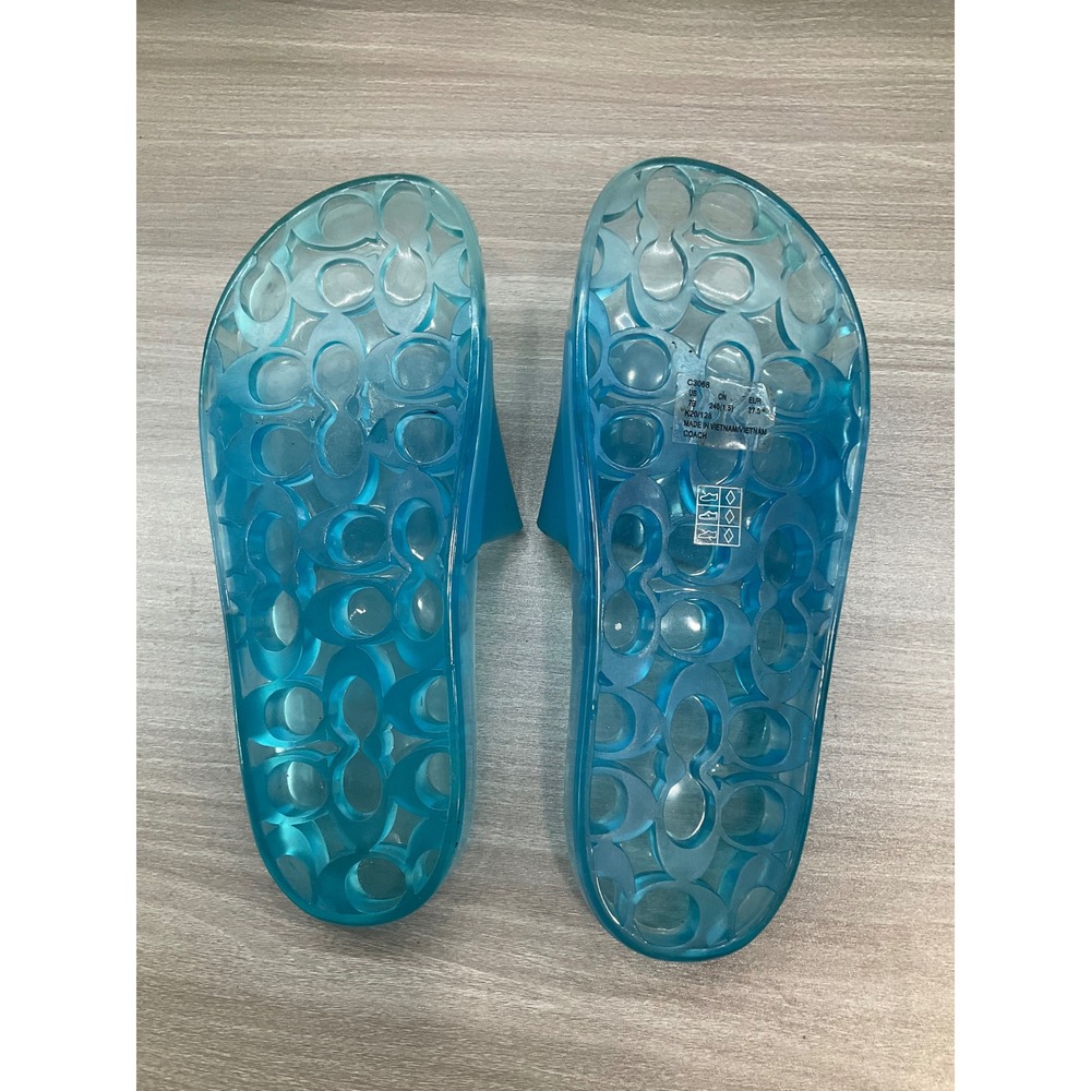 NWOT COACH ULYSSA JELLY POOL SLIDES - Picture 7 of 9